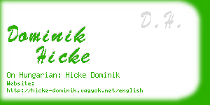 dominik hicke business card